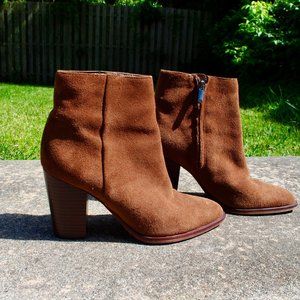 Sam Edelman Sueded Tan Ankle Booties
